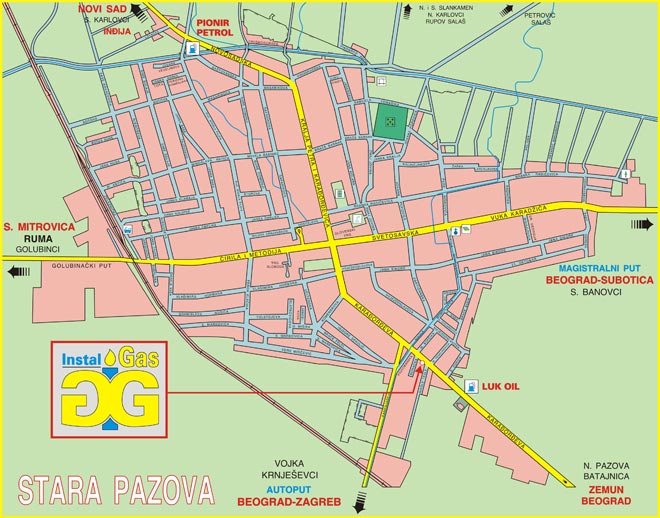 mapa stara pazova Gasne Instalacije :: Kontakt :: Instal Gas, Stara Pazova mapa stara pazova